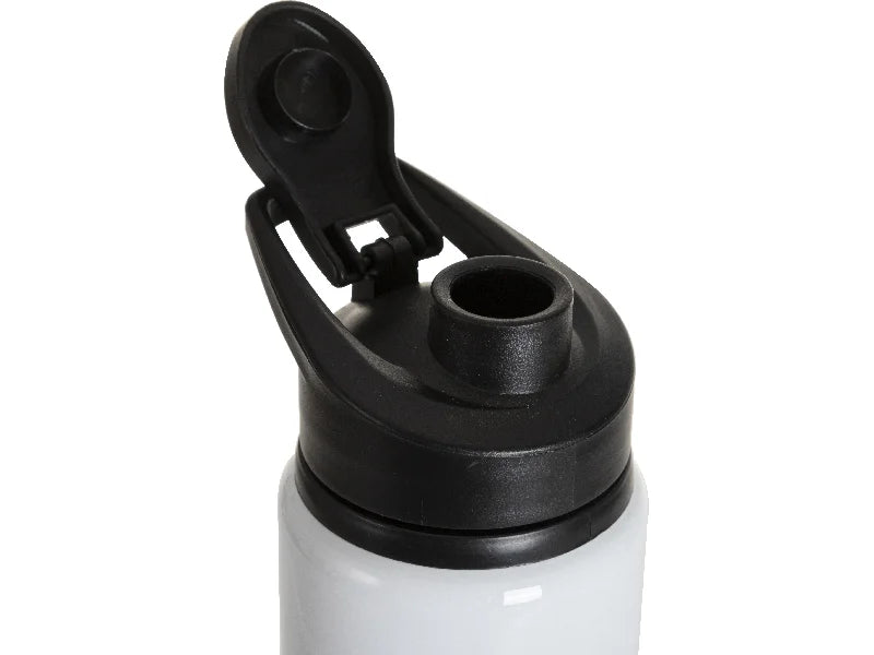 Sublimation Blanks 20oz/600ml White Aluminium Bottle w/ Black Portable Flip Lid