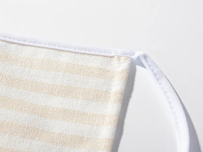 Sublimation Blanks Adult Linen Waist Apron(41*60cm, Beige and Light Yellow Stripe)