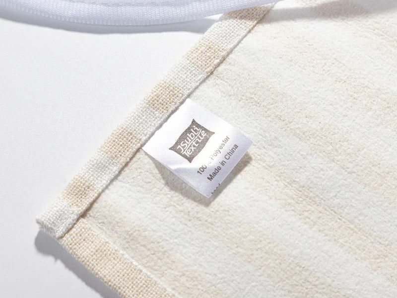 Sublimation Blanks Adult Linen Waist Apron(41*60cm, Beige and Light Yellow Stripe)