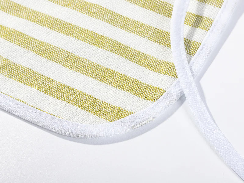 Sublimation Blanks Linen Apron (69*72cm, Beige and Light Green Stripe)