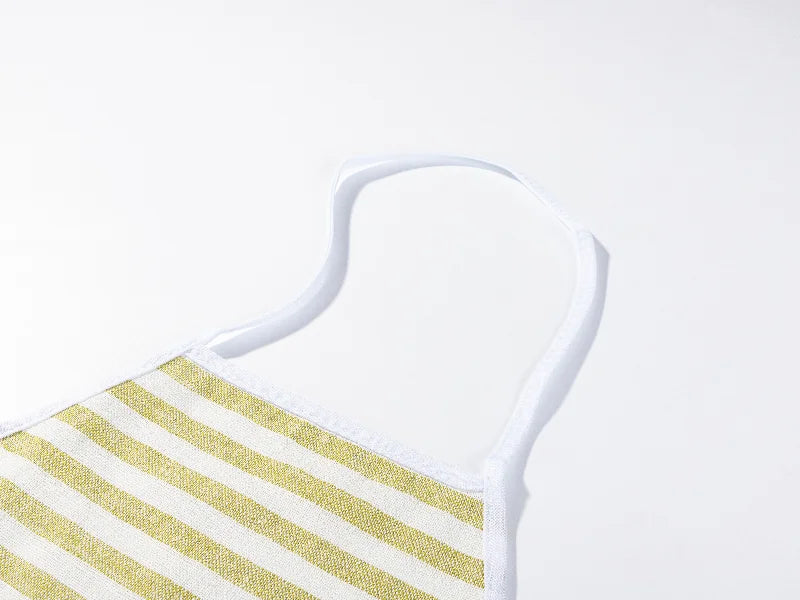 Sublimation Blanks Linen Apron (69*72cm, Beige and Light Green Stripe)