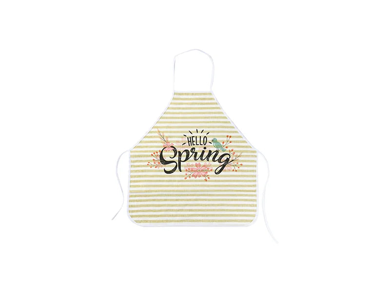 Sublimation Blanks Linen Apron (69*72cm, Beige and Light Green Stripe)