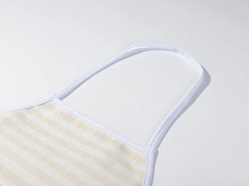 Sublimation Blanks linen Apron (69*72cm, Beige and Light Yellow Stripe)