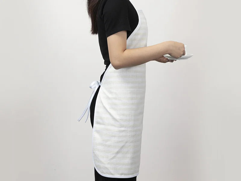Sublimation Blanks linen Apron (69*72cm, Beige and Light Yellow Stripe)