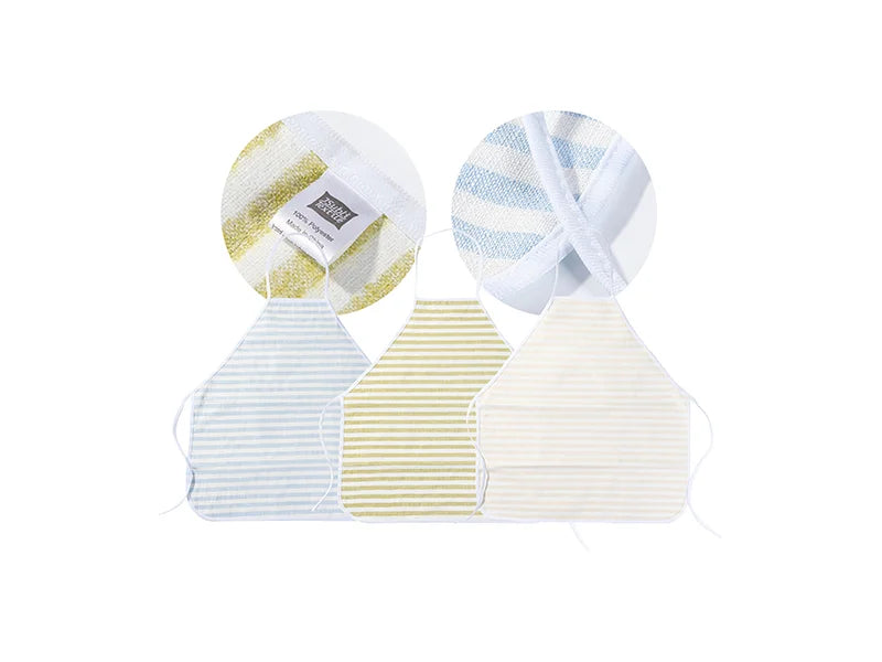Sublimation Blanks linen Apron (69*72cm, Beige and Light Blue Stripe)