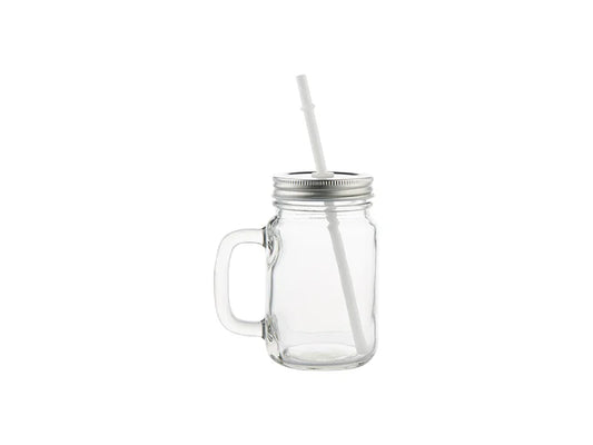 12oz/350ml Sublimation Blanks Mason Jar w/ Straw (Clear)
