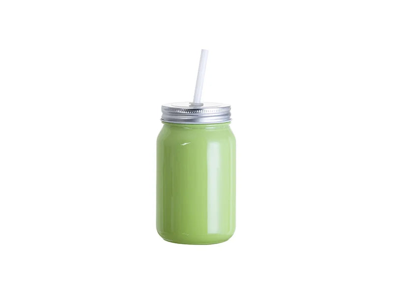 Sublimation Blanks 15oz/450ml Full Color Mason Jar no Handle (Green)