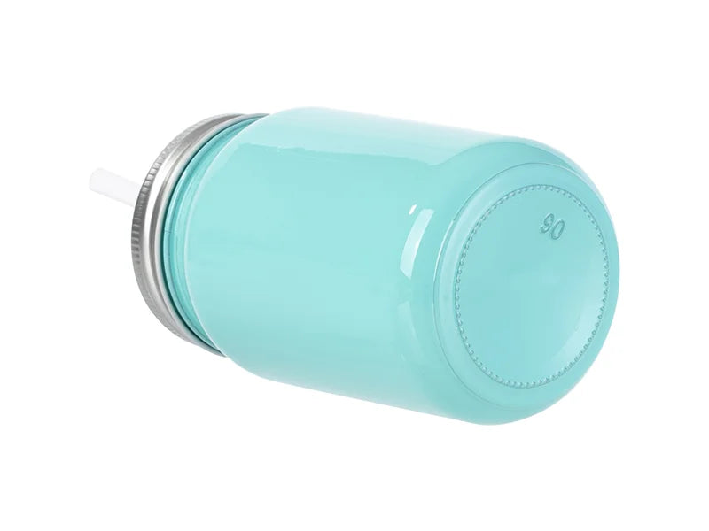 Sublimation Blanks 15oz/450ml Full Color Mason Jar no Handle (Lake Blue)