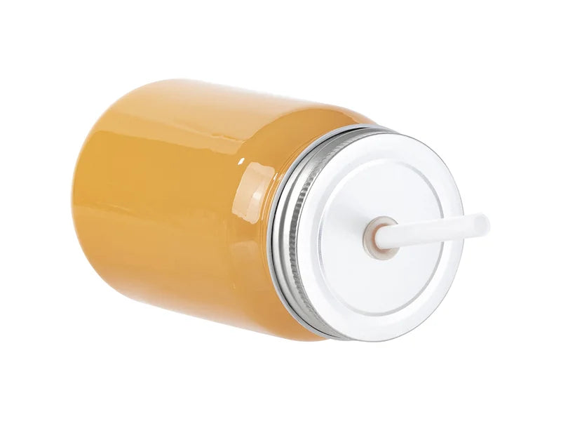 Sublimation Blanks 15oz/450ml Full Color Mason Jar no Handle (Orange)
