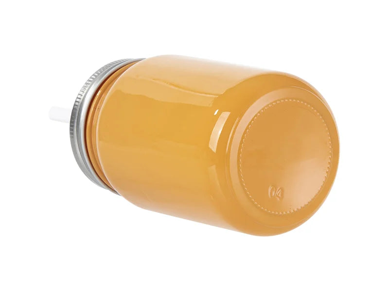 Sublimation Blanks 15oz/450ml Full Color Mason Jar no Handle (Orange)