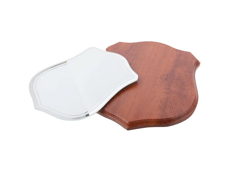 Sublimation Maroon Plaque w/ Glass