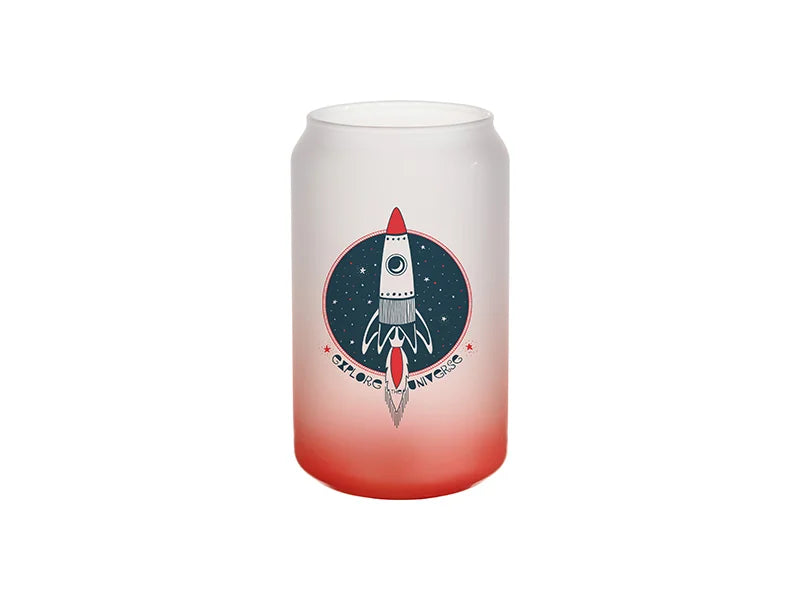 Sublimation 13oz/400ml Glass Mugs Gradient Red