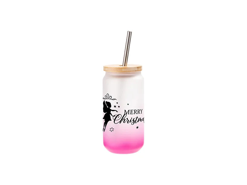 Sublimation Blanks 18oz/550ml Glass Mug Gradient Purple