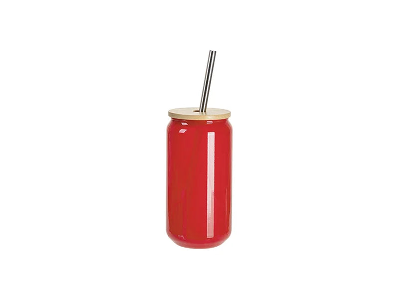 Sublimation Blanks 18oz/550ml Cold Color Change Glass Can with Bamboo Lid