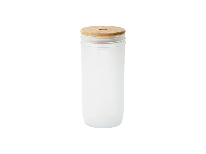 Sublimation Blanks 24oz/720ml Wide Mouth Mason Jar w/ Bamboo Lid