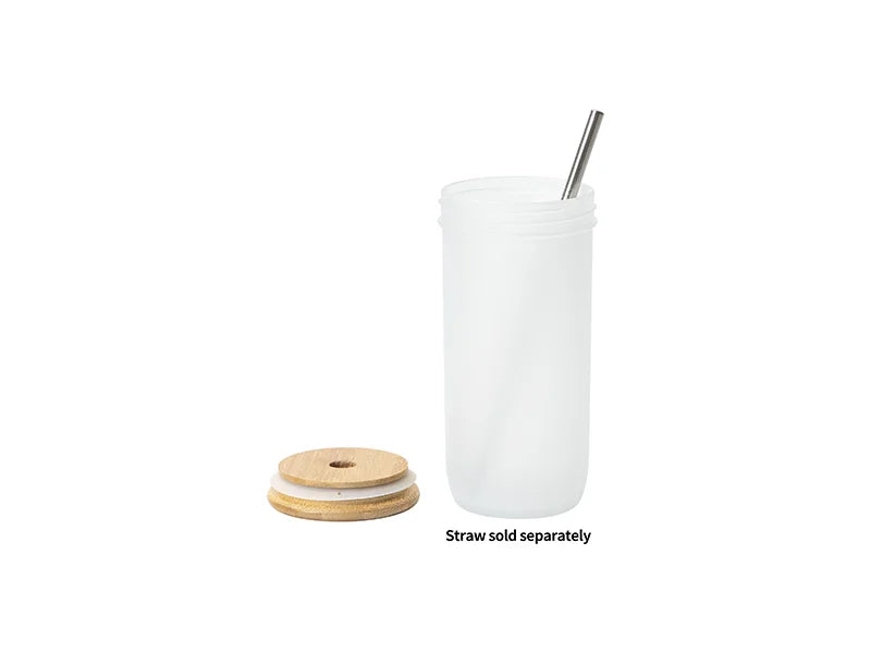 Sublimation Blanks 24oz/720ml Wide Mouth Mason Jar w/ Bamboo Lid