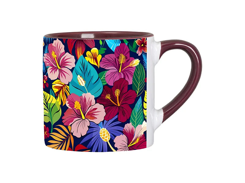 Sublimation 6oz Inner Rim Color Mug (Maroon)