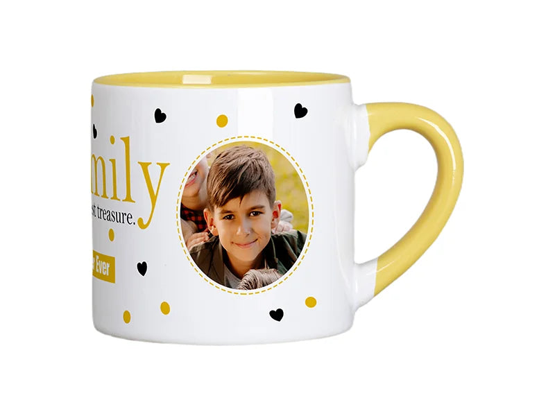 Sublimation 6oz Inner Rim Color Mug (Yellow)
