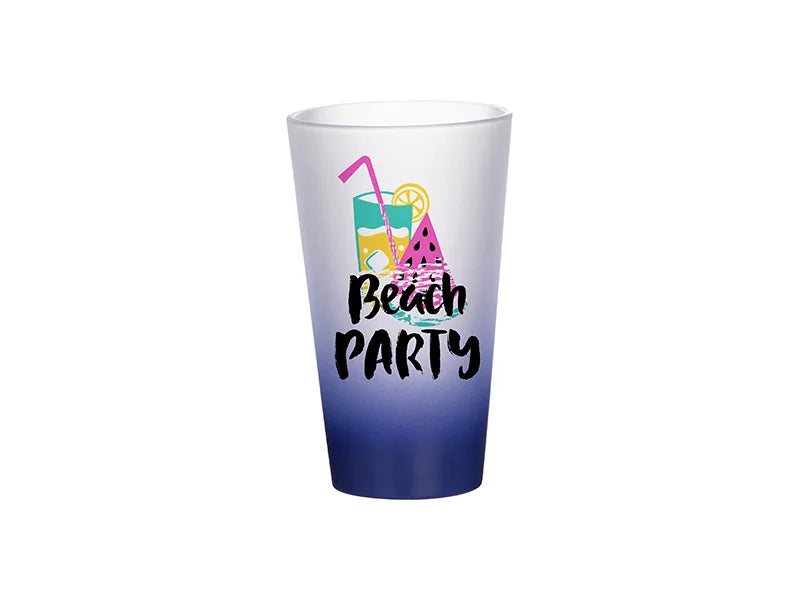 17oz Sublimation Glass Mug (Gradient Color   Dark Blue)