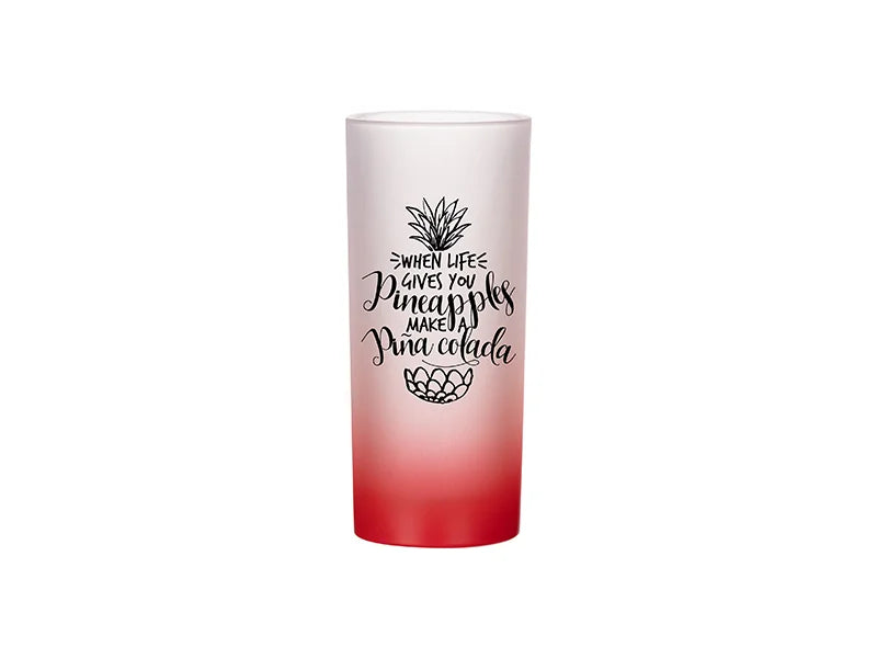 10oz Sublimation Glass Mug (Gradient Color Red)
