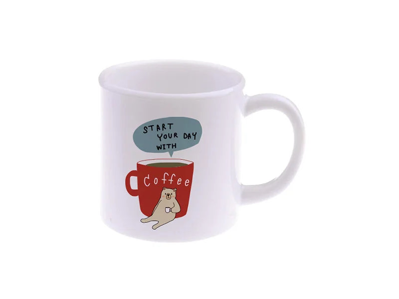 6oz Sublimation Plastic White Mug