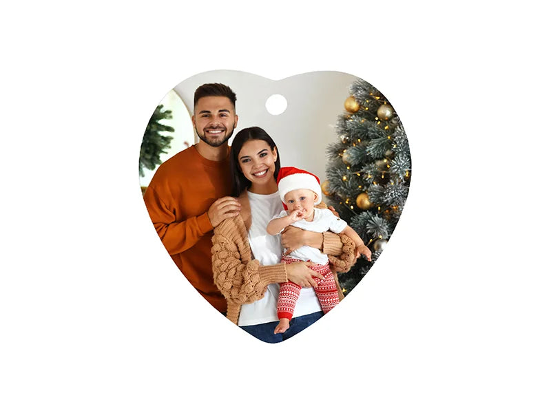 UV Bisque Ceramic Ornament (Heart shape,6.7*6.7cm)