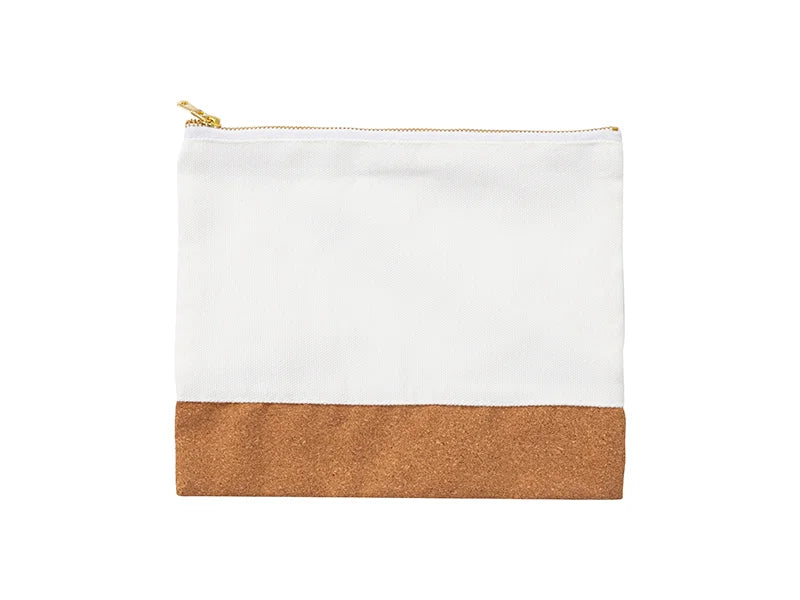 Sublimation Blanks Canvas Stitching Cork Pencil Case