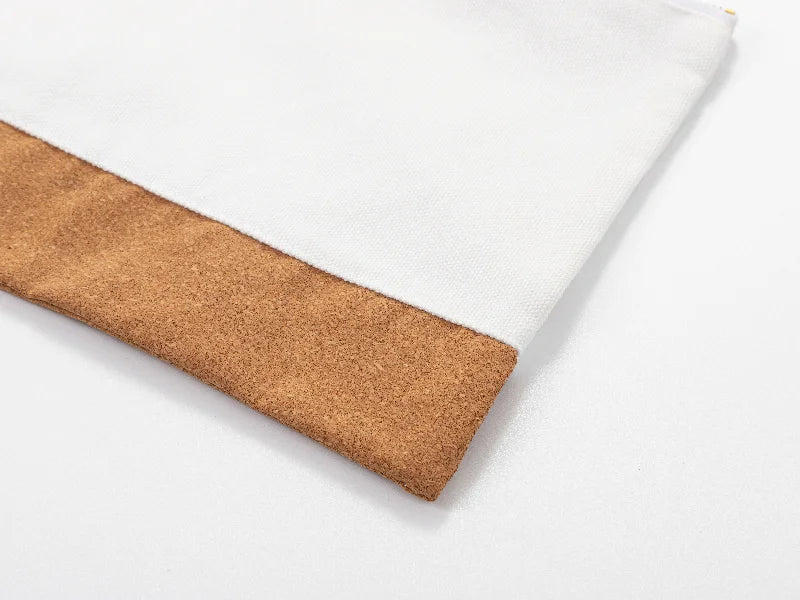Sublimation Blanks Canvas Stitching Cork Pencil Case