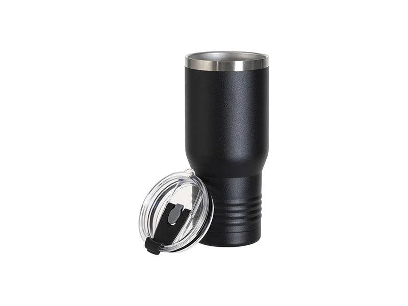 Engraving Blanks 22oz/650ml Powder Coated Ringneck Grip Stainlee Steel Tumbler(Black)