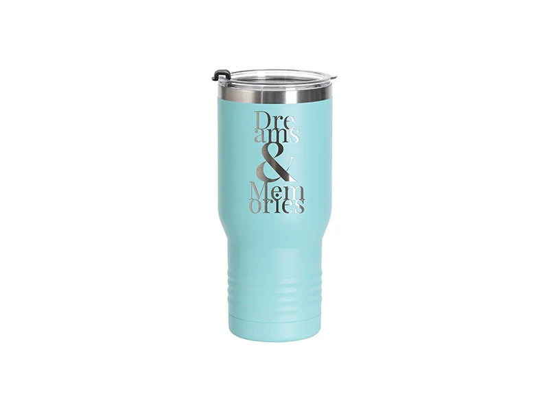 Engraving Blanks 22oz/650ml Powder Coated Ringneck Grip Stainlee Steel Tumbler (Mint Green)