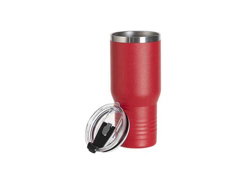 Engraving Blanks 22oz/650ml Powder Coated Ringneck Grip Stainlee Steel Tumbler(Red)