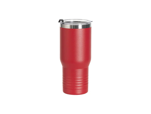 Engraving Blanks 22oz/650ml Powder Coated Ringneck Grip Stainlee Steel Tumbler(Red)