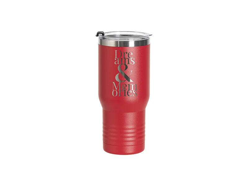 Engraving Blanks 22oz/650ml Powder Coated Ringneck Grip Stainlee Steel Tumbler(Red)