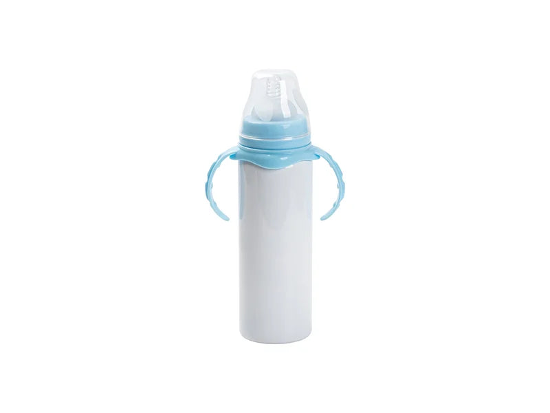 8oz/240ml Sublimation Blanks Stainless Steel Milk Sippy Bottle (White)
