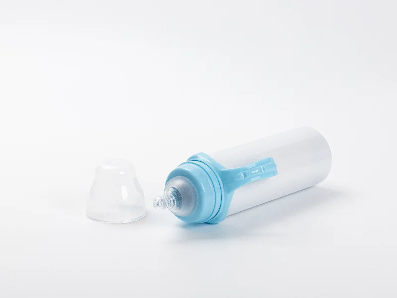 8oz/240ml Sublimation Blanks Stainless Steel Milk Sippy Bottle (White)