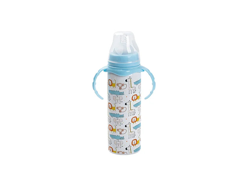 8oz/240ml Sublimation Blanks Stainless Steel Milk Sippy Bottle (White)