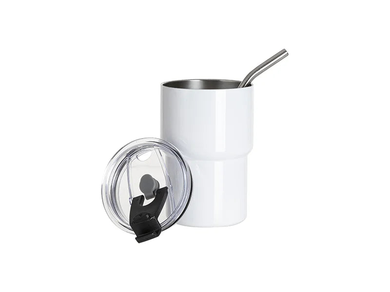 Sublimation 17oz/500ml Stainless Steel Travel Tumbler with Slide Lid &Straw(White)