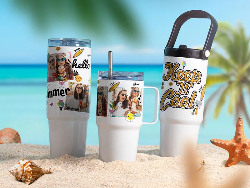 Sublimation Blanks 30oz/900ml Stainless Steel Travel Tumbler with Portable Lid(White)