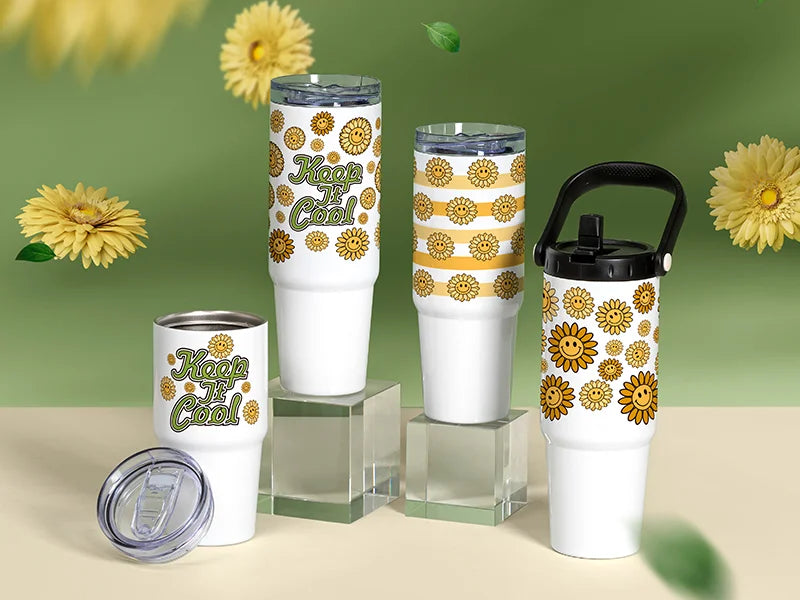 Sublimation Blanks 30oz/900ml Stainless Steel Travel Tumbler with Portable Lid(White)