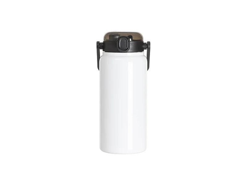 Sublimation Blanks 42oz/1250ml Stainless Steel Tumbler w/ Wide Mouth & Black Portable Straw Lid(White)