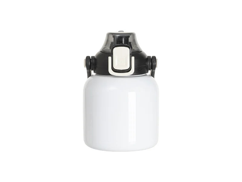 Sublimation Blanks 27oz/800ml Stainless Steel Travel Bottle w/ Black Portable Straw Lid & Handle (White)