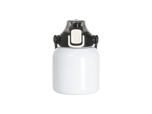 Sublimation Blanks 27oz/800ml Stainless Steel Travel Bottle w/ Black Portable Straw Lid & Handle (White)