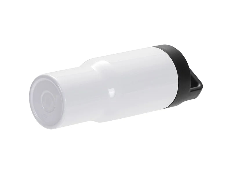 Sublimation Blanks 25oz/750ml Stainless Steel Travel Mug w/ Protable Black Lid (White)