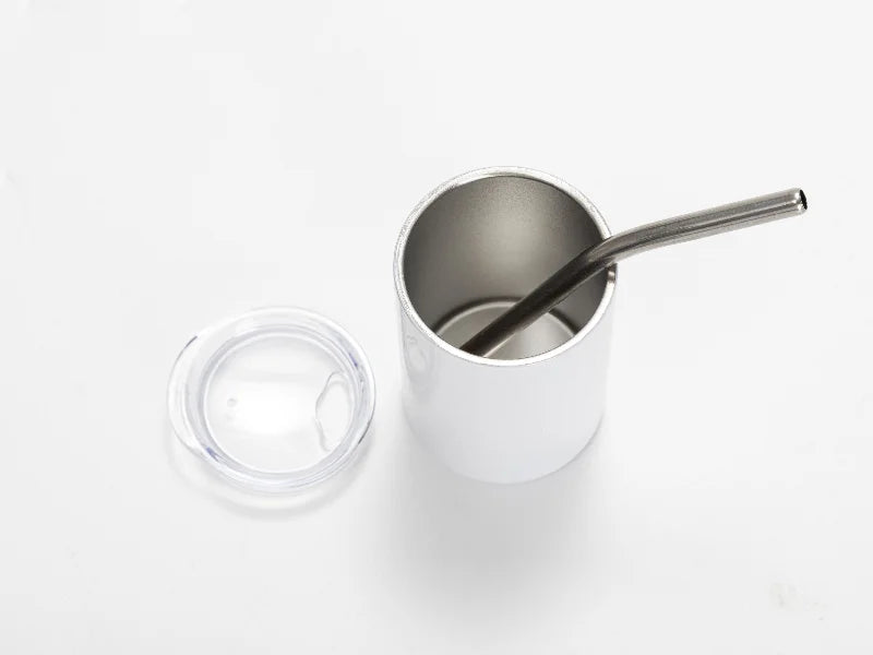 Sublimation Blank 3oz/100ml Mini Sub Double-wall Stainless Steel Straight Tumbler w/ Straw