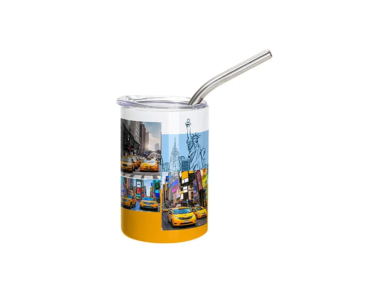 Sublimation Blank 3oz/100ml Mini Sub Double-wall Stainless Steel Straight Tumbler w/ Straw