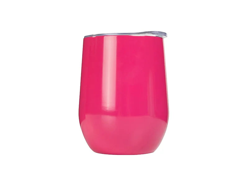 Sublimation 12oz Stainless Steel Stemless Wine Cup (Rose Red)