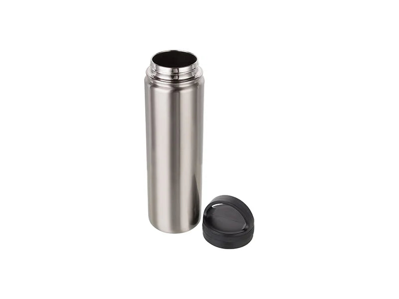 Sublimation 25oz/750ml Stainless Steel Flask w/ Portable Lid (Silver)