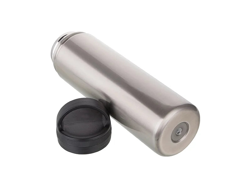 Sublimation 25oz/750ml Stainless Steel Flask w/ Portable Lid (Silver)