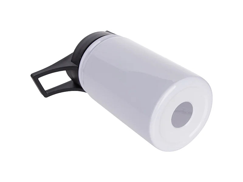 Sublimation 12oz/350ml Stainless Steel Flask w/ Sports Straw Cap Flip Lid (White)