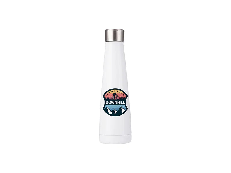 Sublimation 14oz/420ml Stainless Steel Pyramid Shaped Bottle (White)